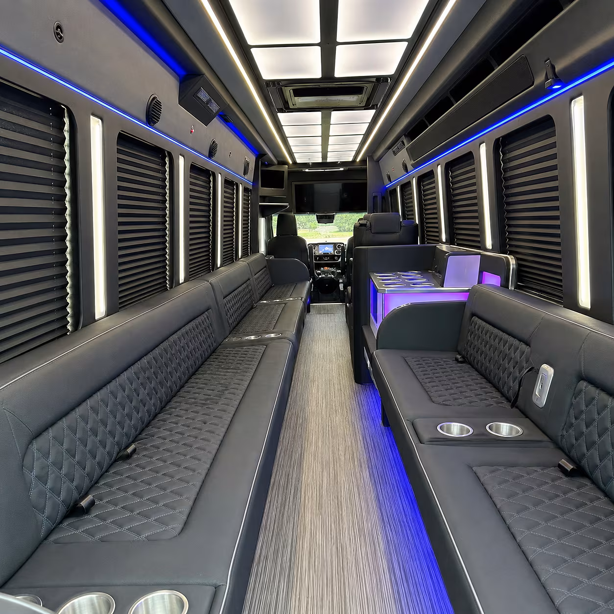 deltona party bus rental interior